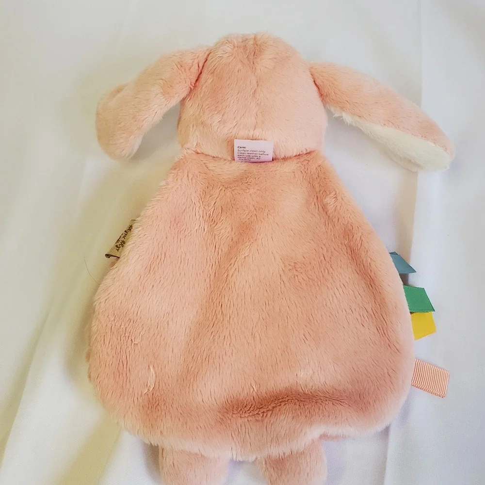 Itzy Ritzy Lovey Security Blanket Teether Baby Lovey Textured Pink Bunny Rabbit